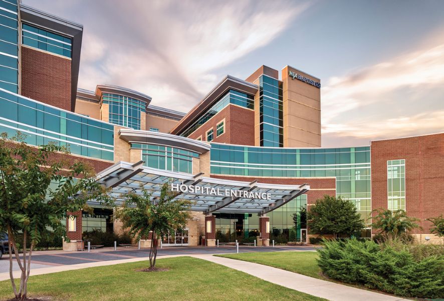 Exterior of NEA Baptist Hospital in Jonesboro