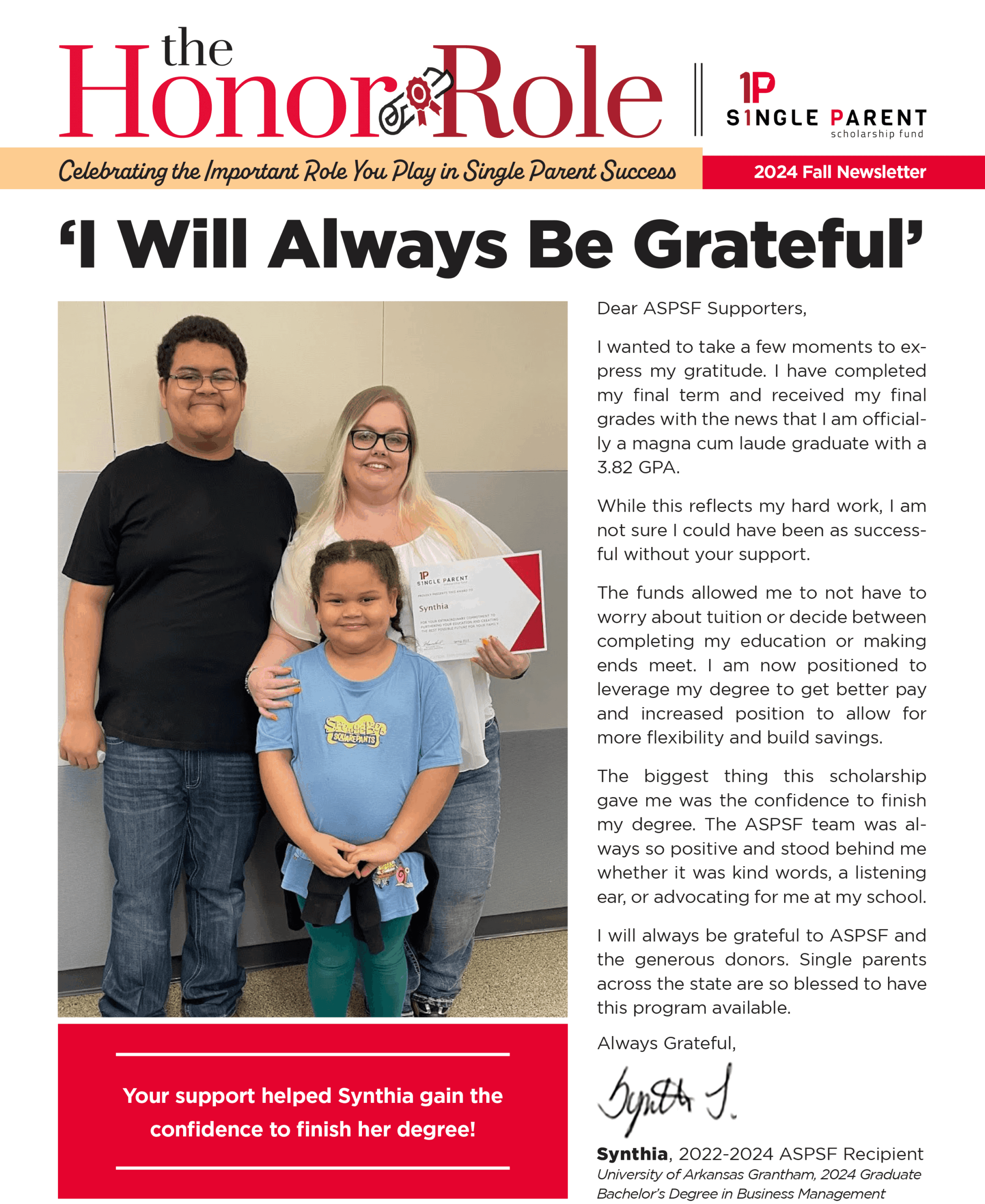 Newsletter Front Page