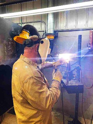 ASPSF Recipient Gary Thompson Welds something
