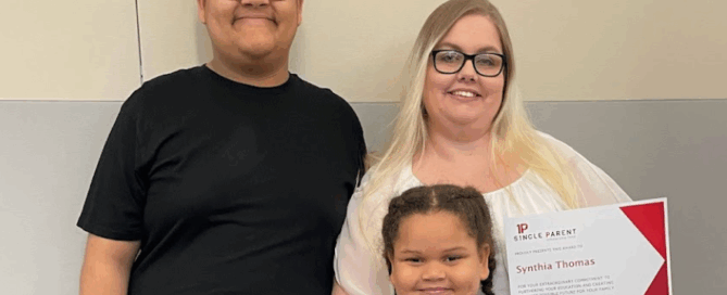 ASPSF Recipient Synthia with her two kids