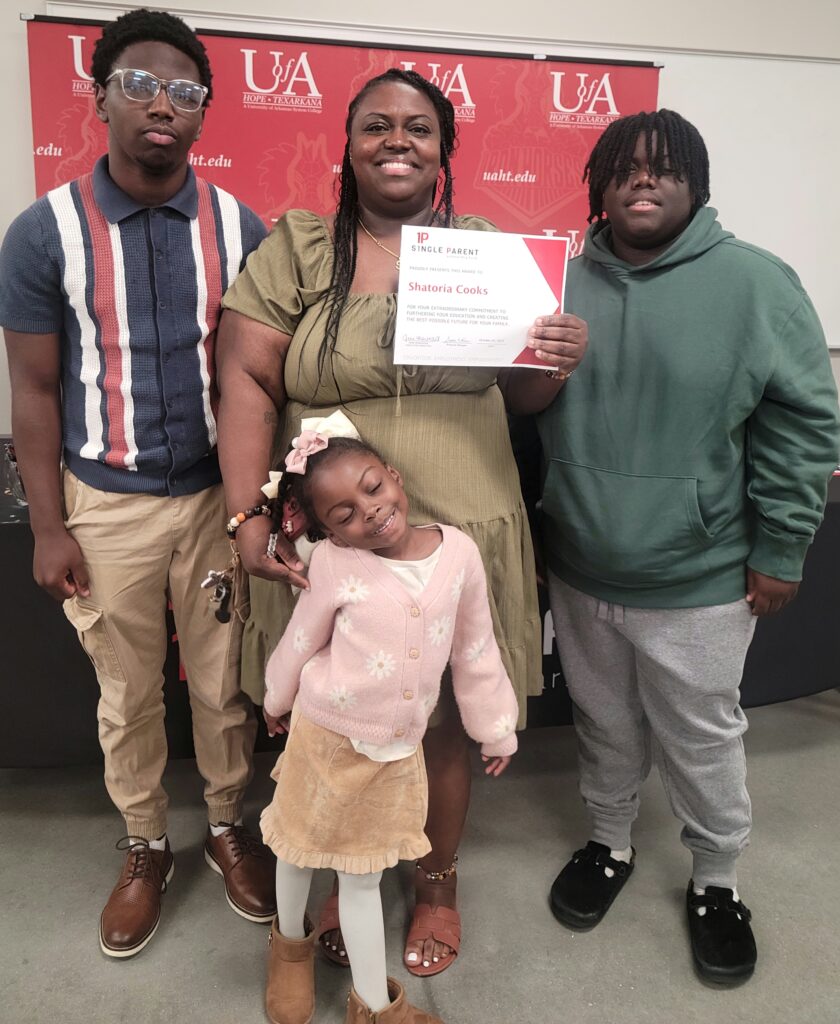 Recipient and her family