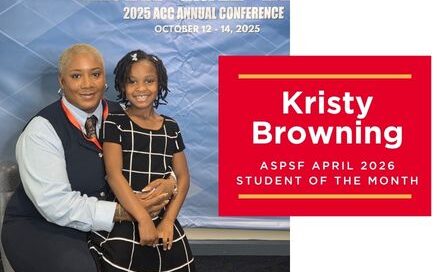 Kristy Browning is ASPSF's April 2026 Student of the Month.