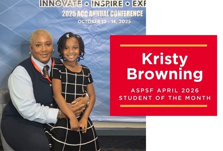 Kristy Browning is ASPSF's April 2026 Student of the Month.