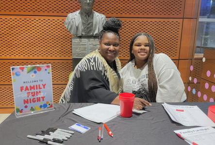 Andrea Franklin volunteering with Kayla