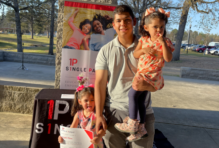 Angel Rios and his daughters