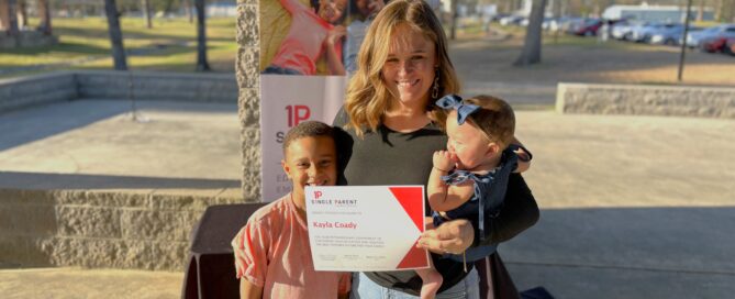 ASPSF Recipient Kayla Coady with her two children