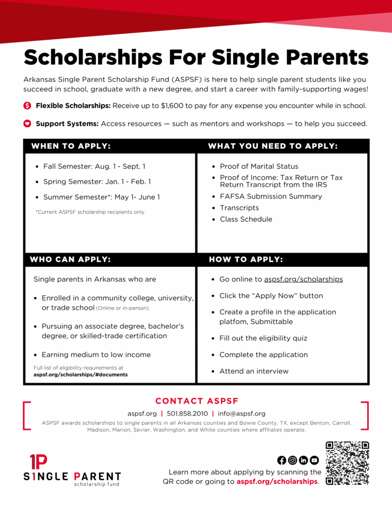 Flyer with tips on how to apply for an ASPSF scholarship